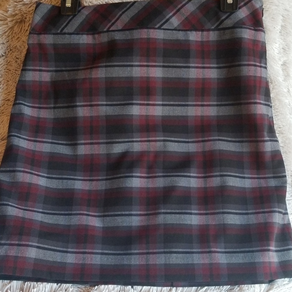 Loft plaid straight skirt